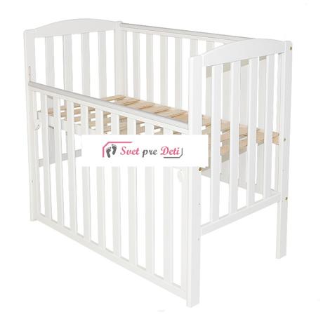 Postieľka tobi so znižovacou stranou 100x50, biela, šírka (cm): 50,dĺžka (cm): 100