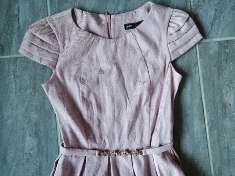 Ružové sviatočné šaty s 3d vzorom,v170/36, 170