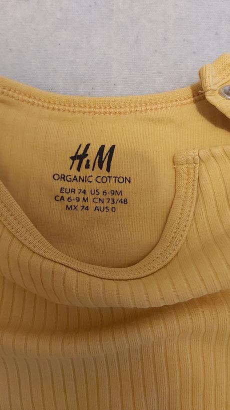 Body žlté h&m 74, h&m,74
