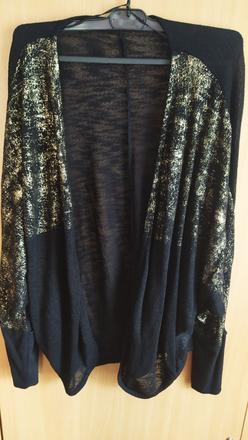 Zlato - čierny cardigan,