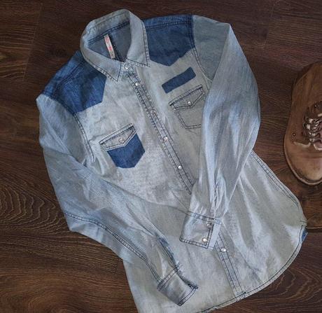 Riflová košeľa, new yorker,m