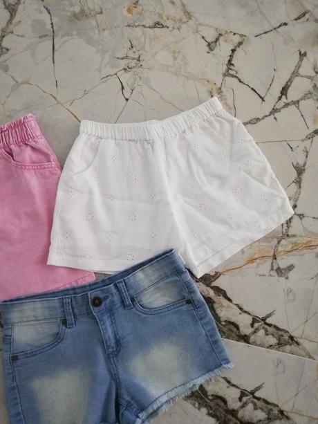 Dievčenské krátke nohavice a sukňa veľkosť 134-140, 134
