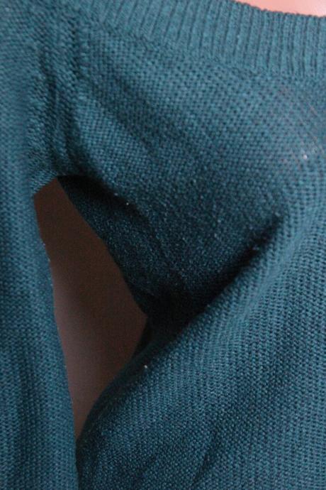 Tmavo zelený sveter m, m