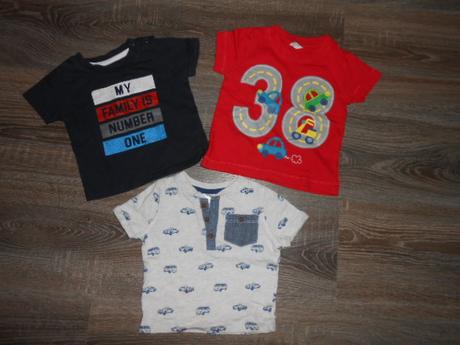3 ks chlapčenskych tričiek č. 62, primark,62