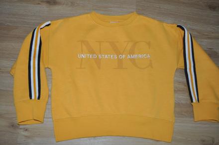 Žltá tepláková mikina new york city, zara,128