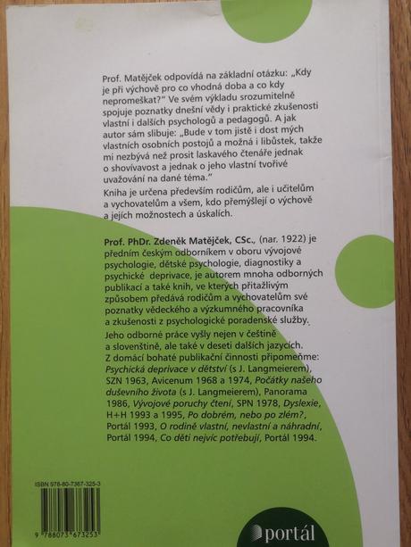 Co, kdy a jak ve výchově dětí - zdeněk matějček,