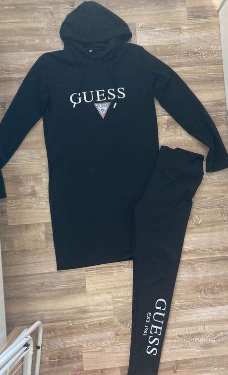 Predĺžená elastickárebrovaná suprava mikina+legíny, l