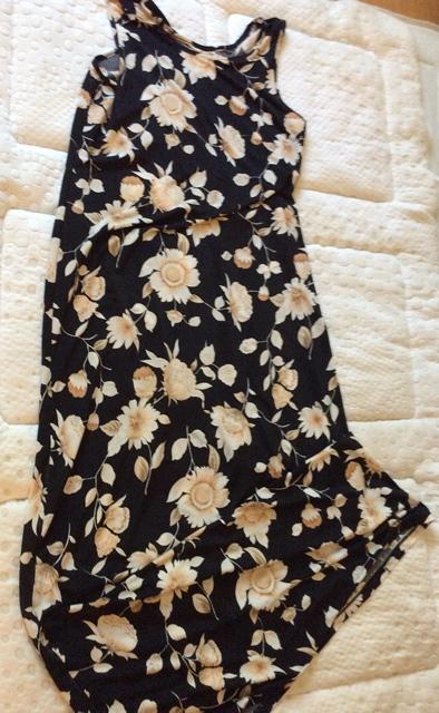 Dlhé letné elastické kvetové šaty v. m/l, m