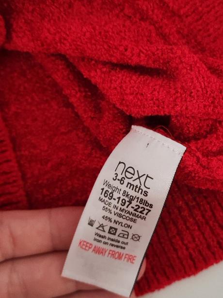Červený svetrík zara, zara,68