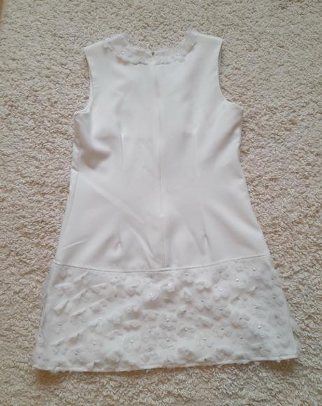 Dievčenské šaty s kvetmi zo šifónu, 146