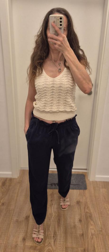 Ľanové nohavice, f&f,xs