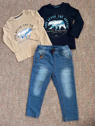 Rifle nohavice  98  a tričká  gratis, pepco,98