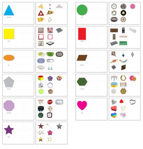 Geometrické tvary priraďovanie pdf formát, 