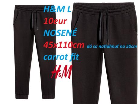 Tepláky hm čierne, h&m,l