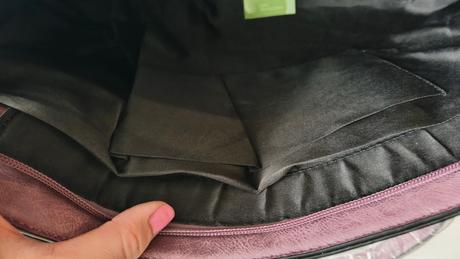 Veľká kabelka fialová kožená,