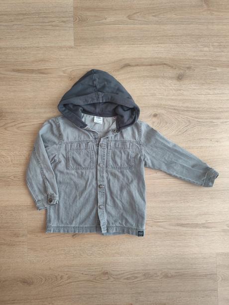 Džínsová košeľa s kapucňou, zara,104