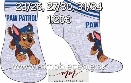 Ponožky paw patrol, disney,23 - 34