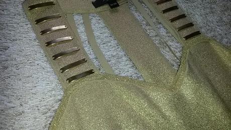 Sexy zlate saty elasticky material xs, s, m, m