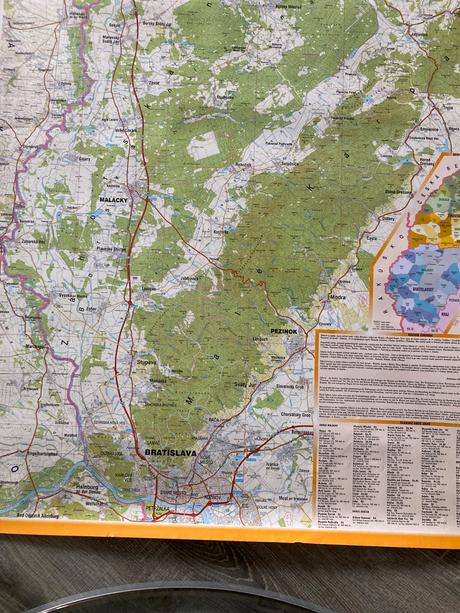 Mapa región záhorie,