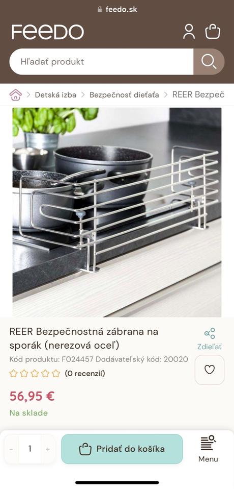 Zabrána na sporák, reer