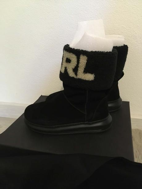 Karl lagerfeld kozene nepremokave cizmy-snehule, karl lagerfeld,38