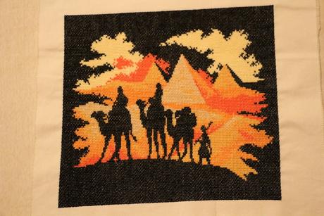 Vyšívaný obraz - ďaleký východ,