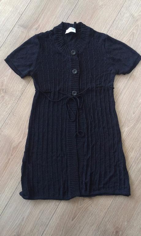 Kardigán s krát. rukávom, tunika, aj pre netehotné, chantall,38