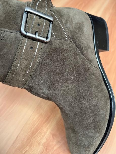 Čižmičky z brusenej kože, 36