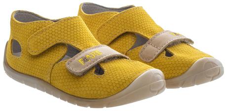 Fare bare - kožené sandálky žlté, fare,23