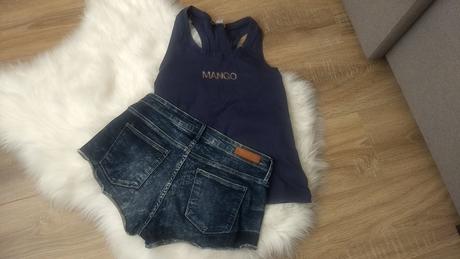 Riflové kraťasy a tielko mango, mango,s