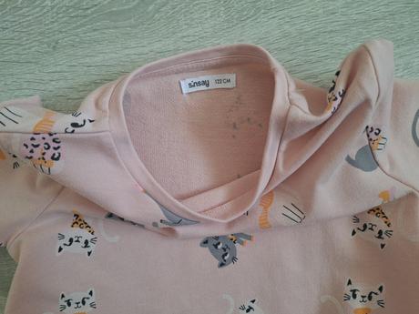 Mikinové šaty mačičky, sinsay,122