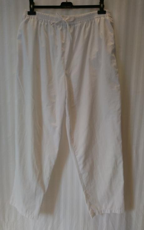 Dámske tenké biele nohavice, poppy, xl