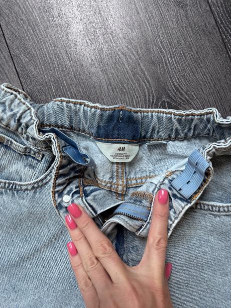 Jeansy loose fit, h&m,152