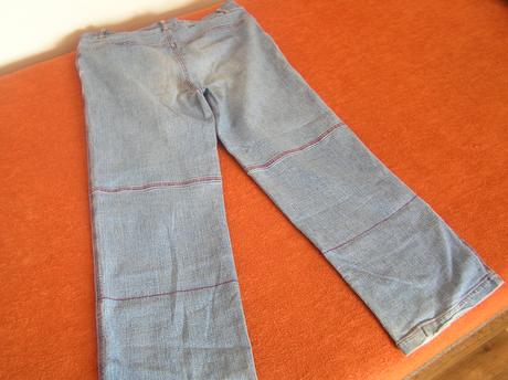 Tenké riflové capri nohavice, xs