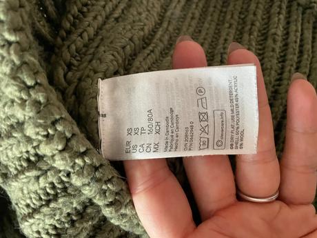 Khaki sveter, h&m, xs, h&m,xs