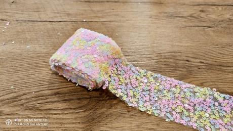 Tyl 80 mm - flitrový - ružový mix, 