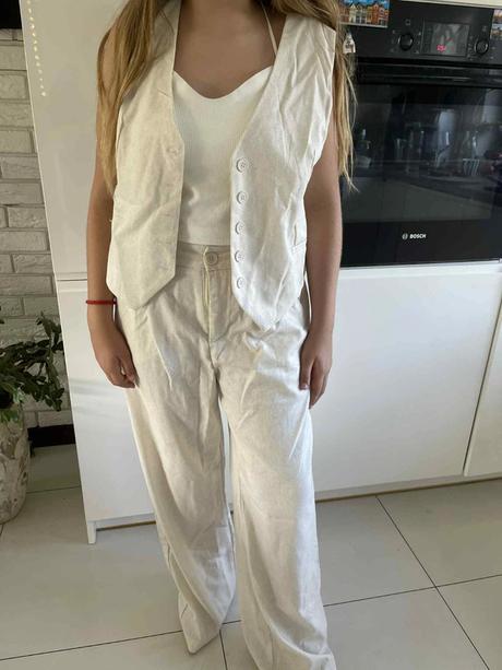 Ľanový set s vestou, l