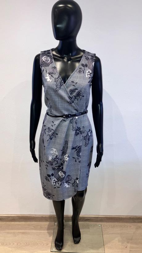 Dámske elegantné kvetované šaty, l