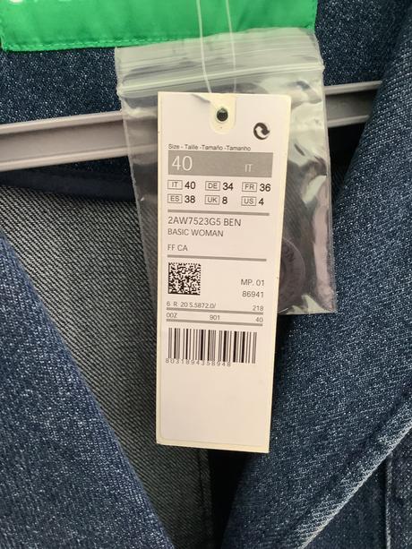 Džínsový/rifľový blejzer, benetton,s