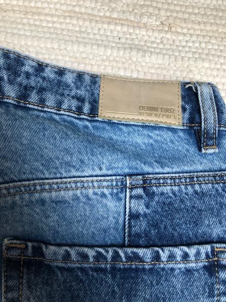 Modré džínsy boyfriend dvojfarebné, denim,38