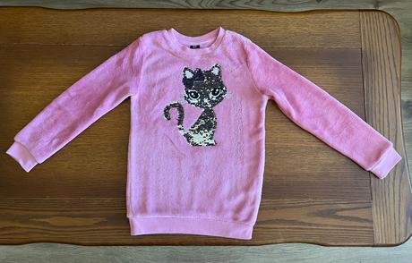 Teplá chlpatá mikina s mačičkou premieňacou, kiki&koko,128