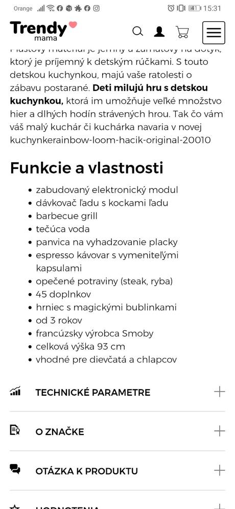 Detská kuchynka smooby, 