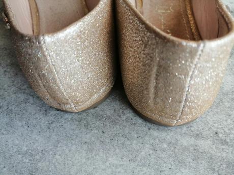 Zlaté balerínky, v38-39, vd 24,8 cm, 38