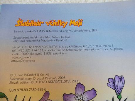 Kniha - šlabikár včielky maji, 