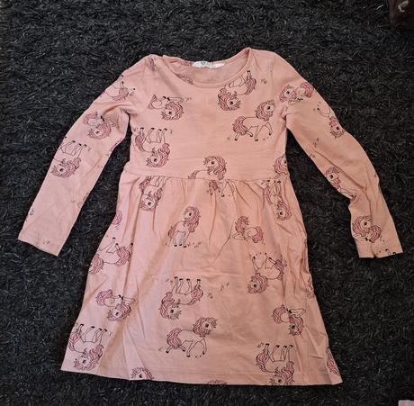 Ružové šaty, h&m,110