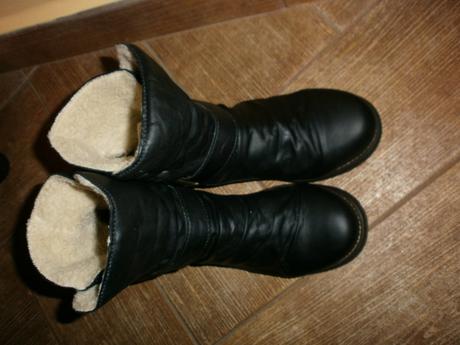 Teplučké kotníkové čižmy z pravej kože buffalo, 39