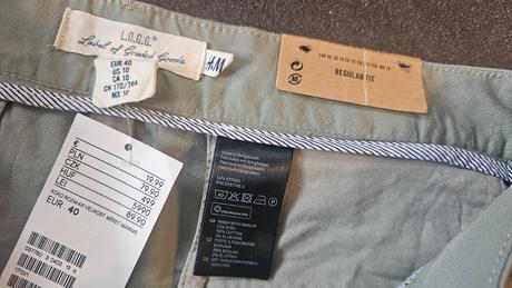 Šortky chino bavlnené elegantné, h&m,40