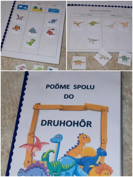 Zošit aktivít s dinosaurami,