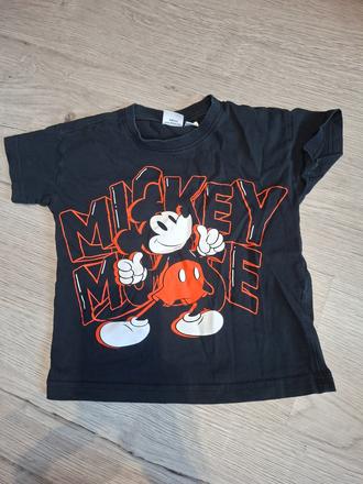 Čierne tričko s mickeym mousom, disney,98