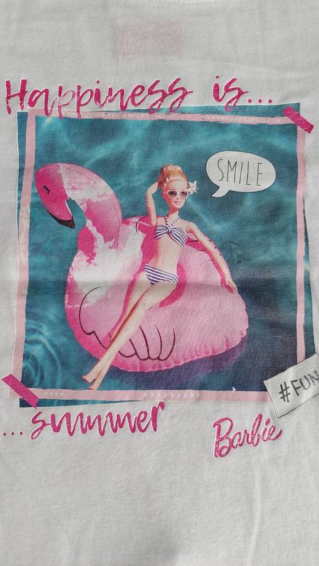 2 tričká - barbie + leto, sinsay,116